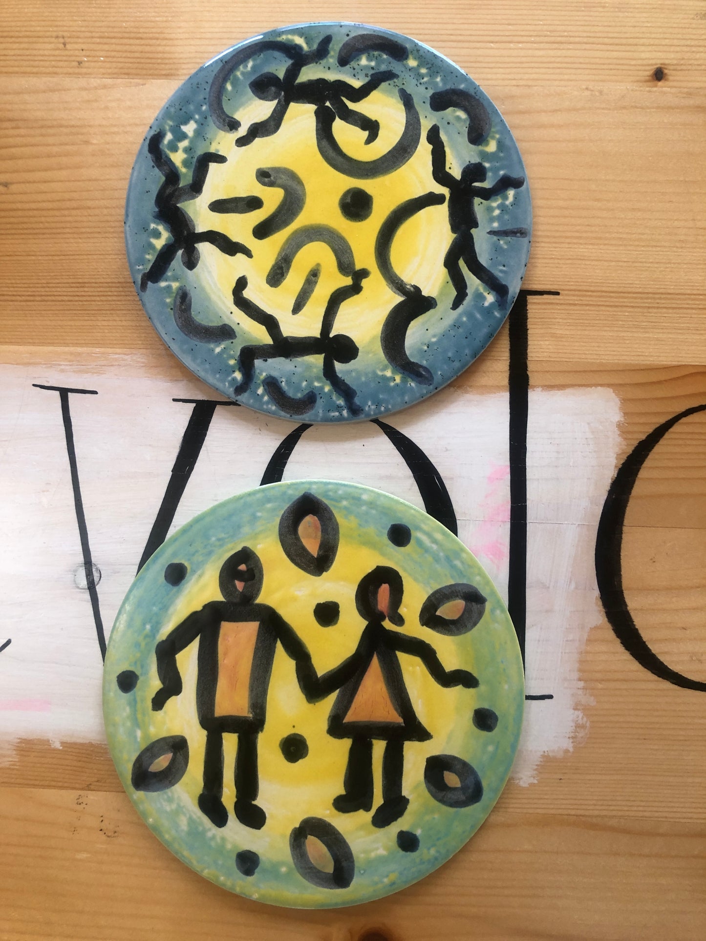 Hand decorated coasters