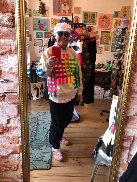 Art Sweater Painted Stripes