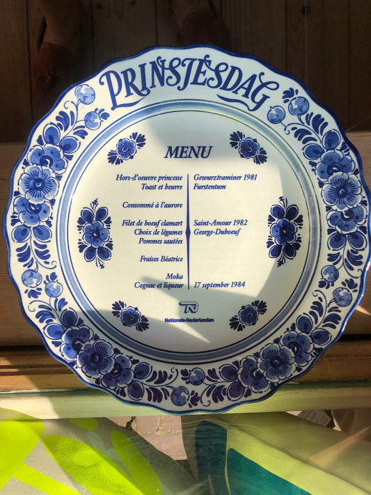 Ceramic plate of Prinsjes dag